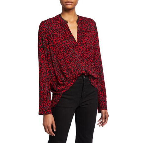 Zadig & Voltaire Tink Leo Blouse NWOT Small - Picture 2 of 11